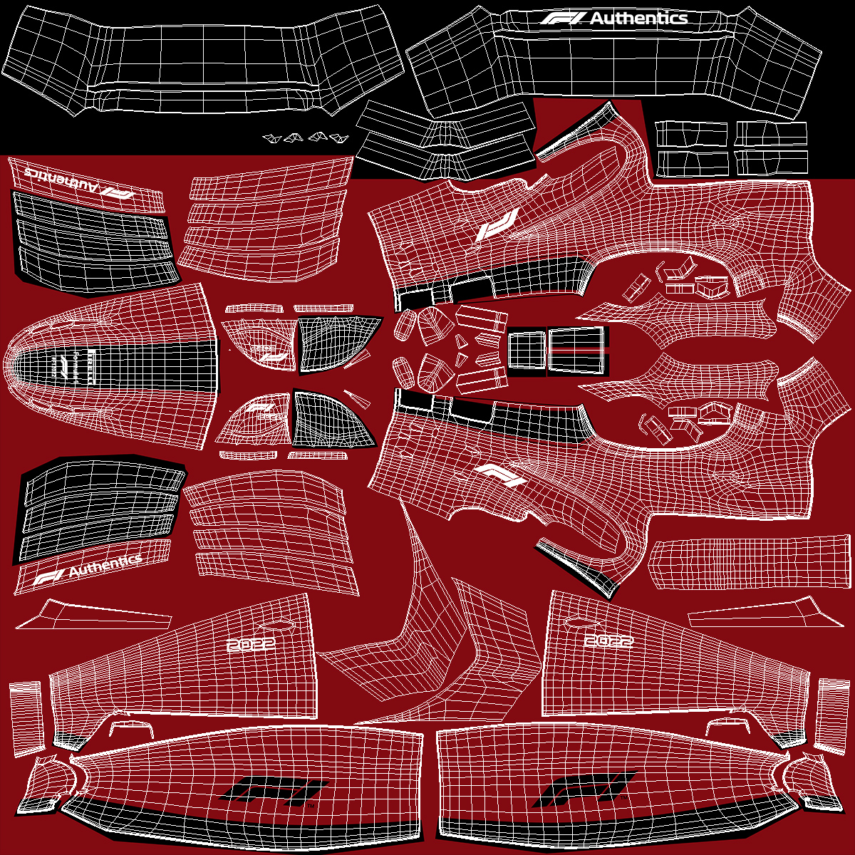 3D model Formula 1 2022 Red Livery