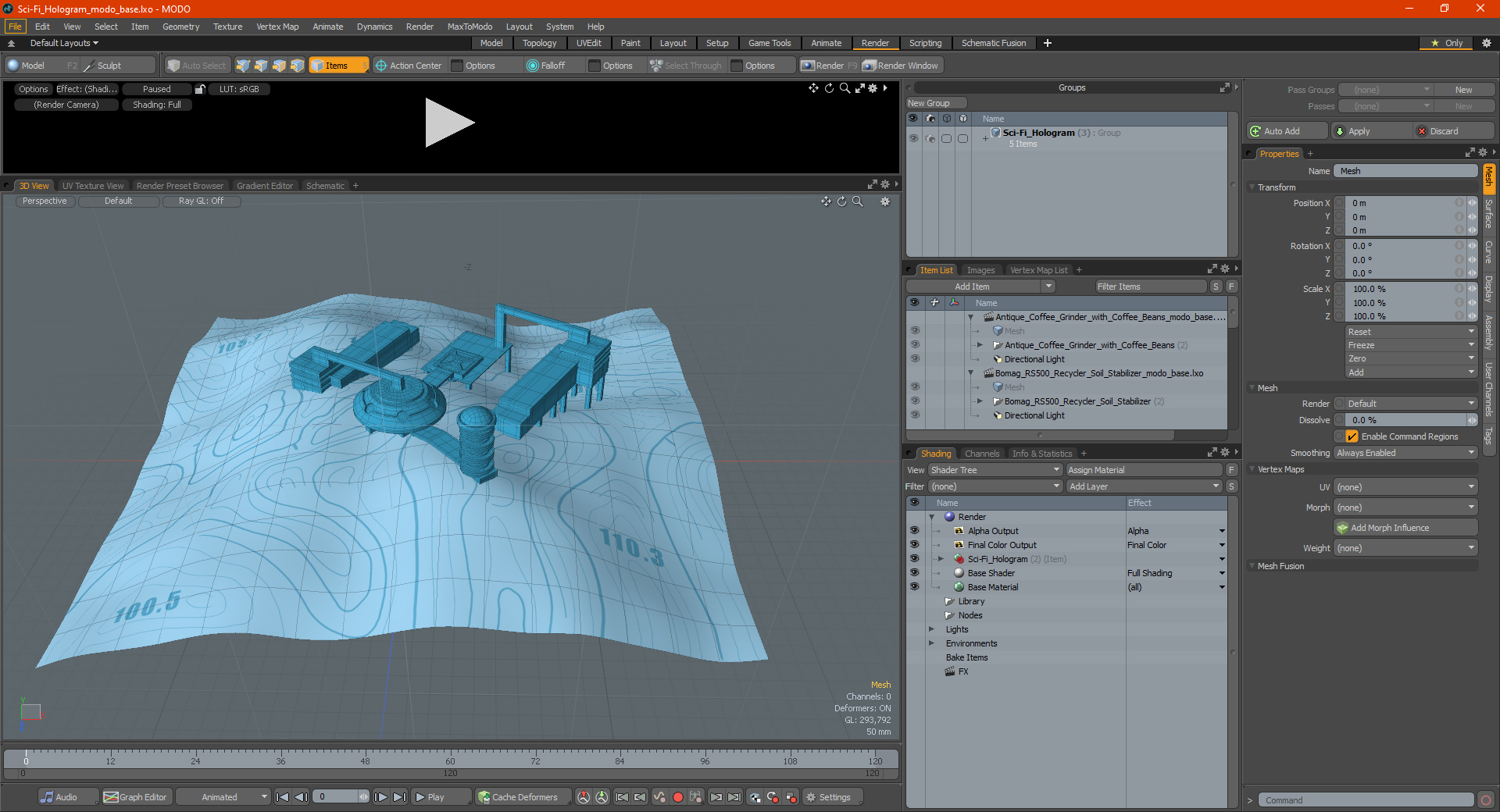 3D model Sci-Fi Hologram