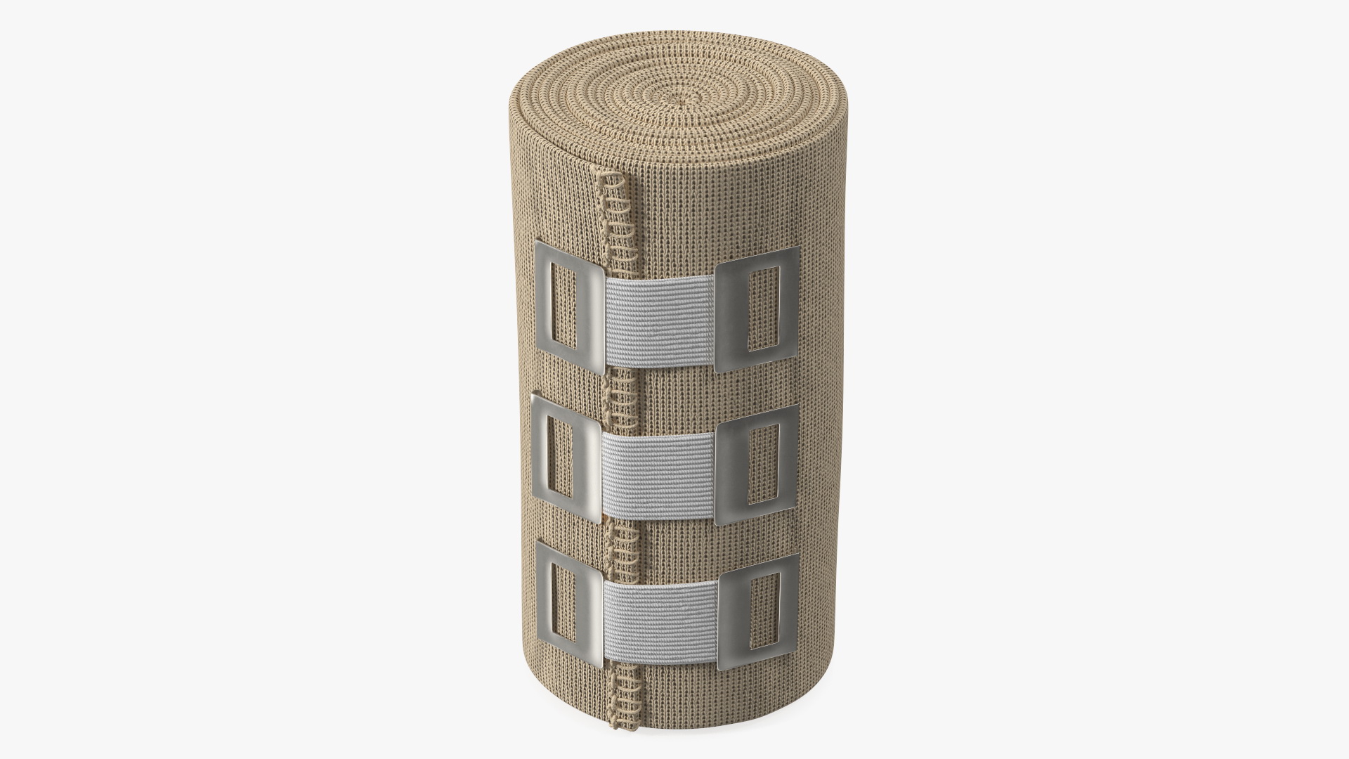 3D model Rolled Elastic Bandage Beige with Clamps