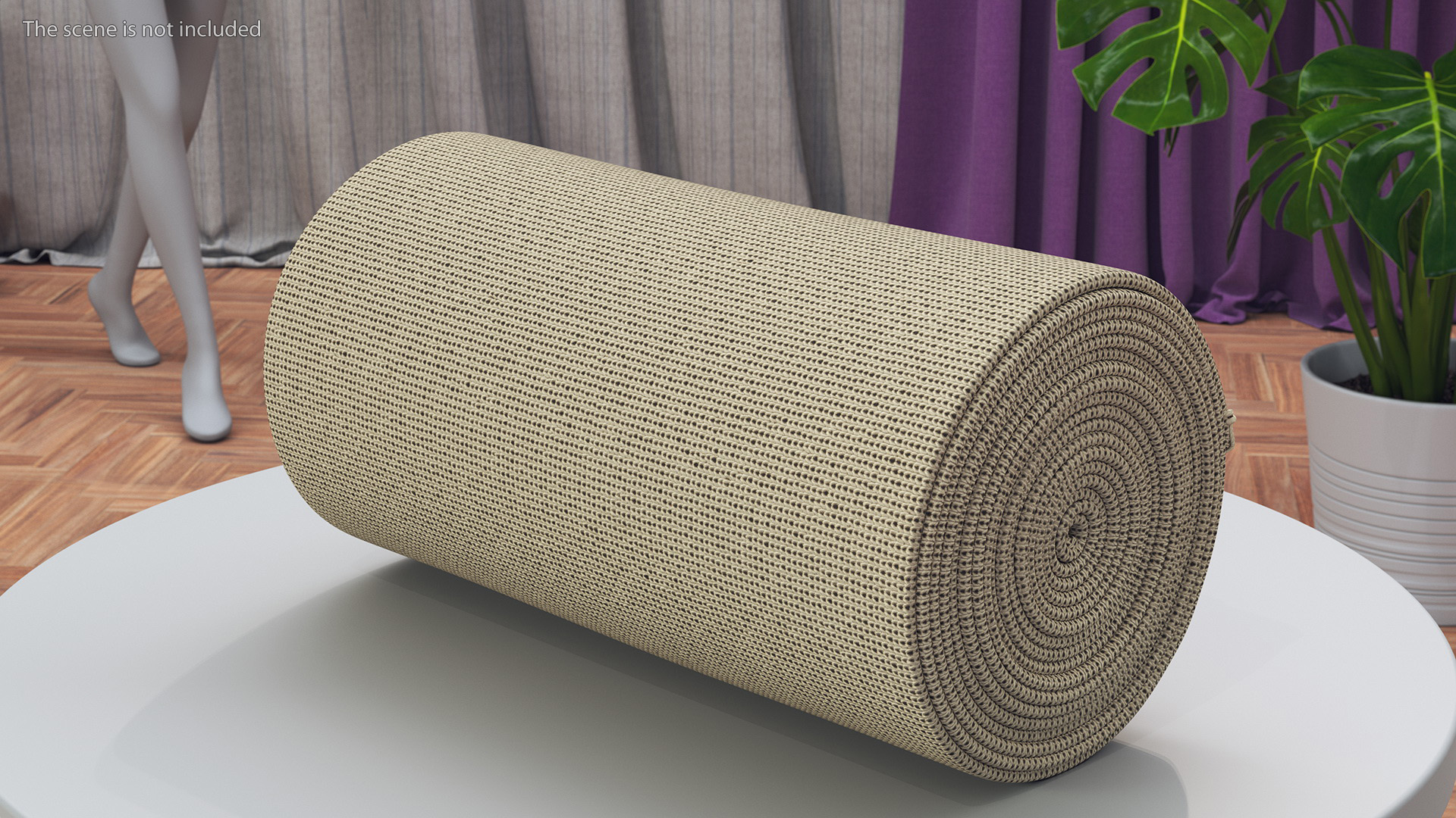 3D model Rolled Elastic Bandage Beige with Clamps