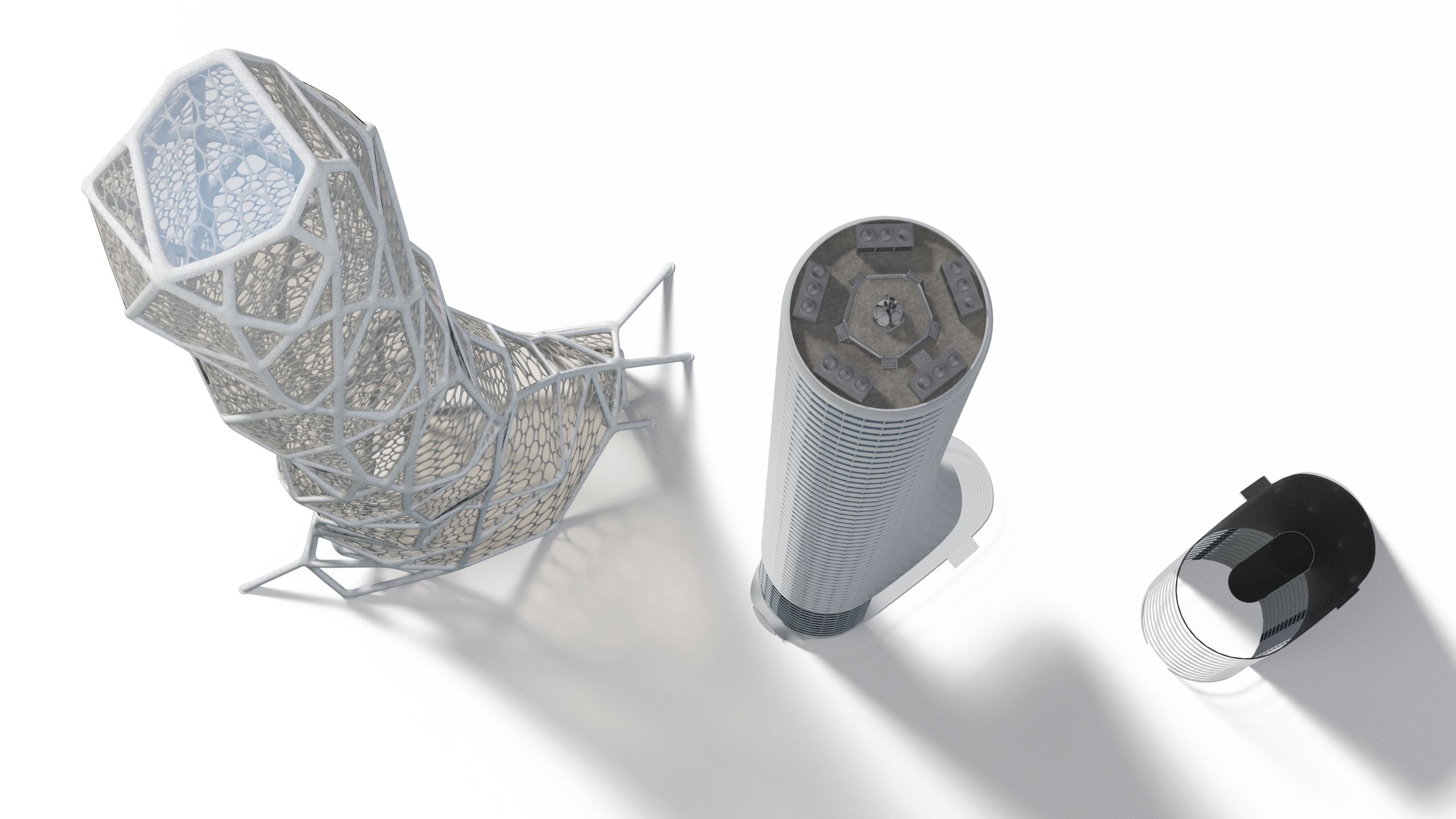 3D Futuristic Bionic Skyscraper model