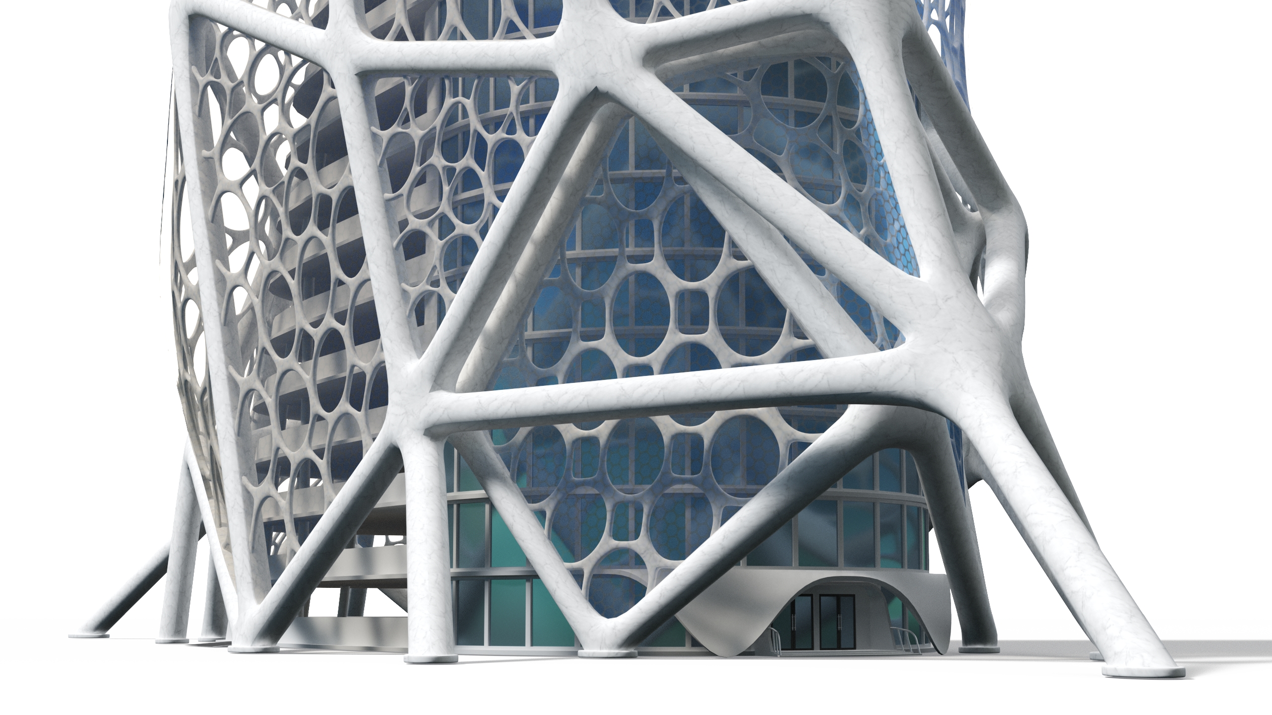 3D Futuristic Bionic Skyscraper model