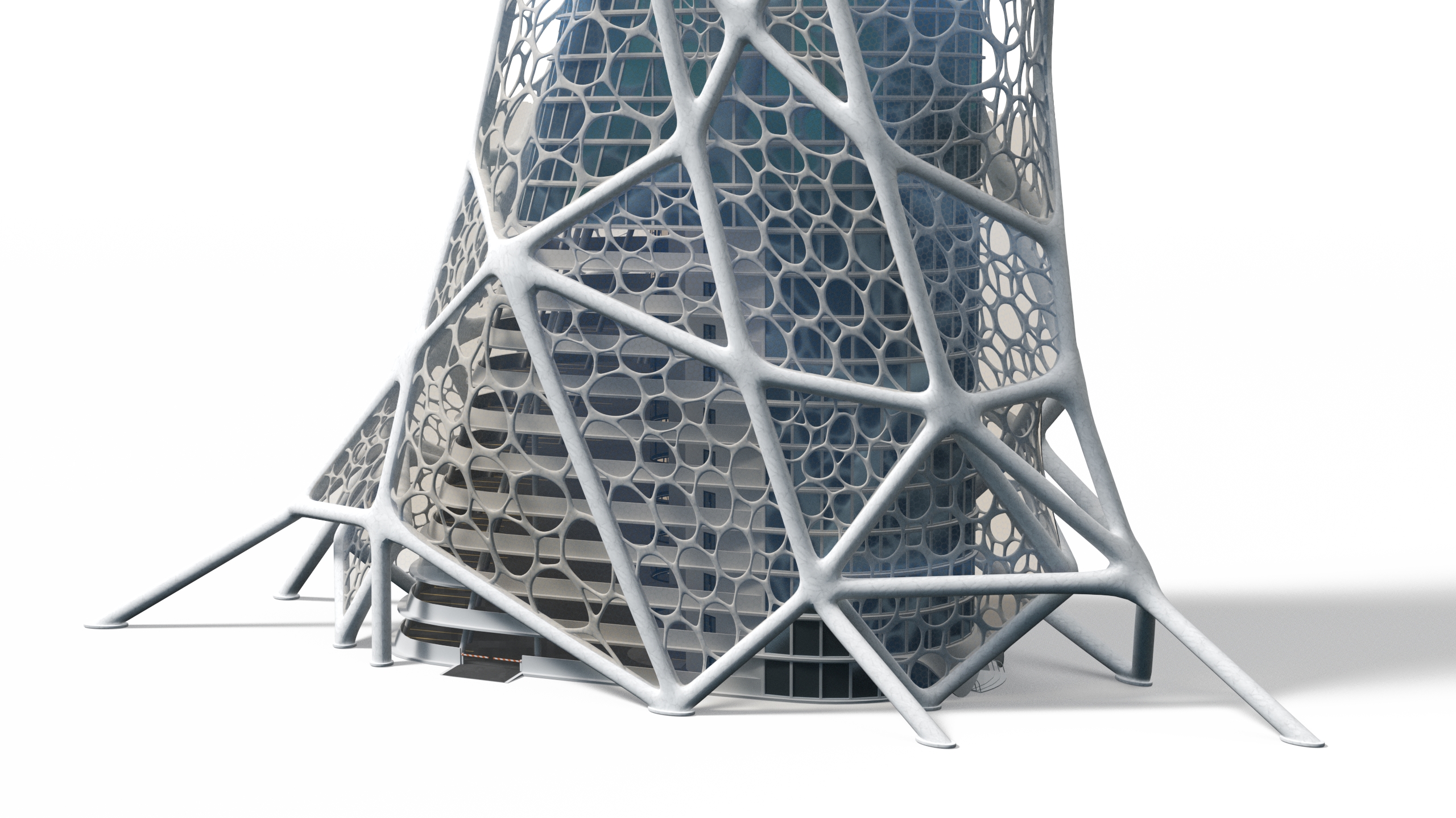 3D Futuristic Bionic Skyscraper model