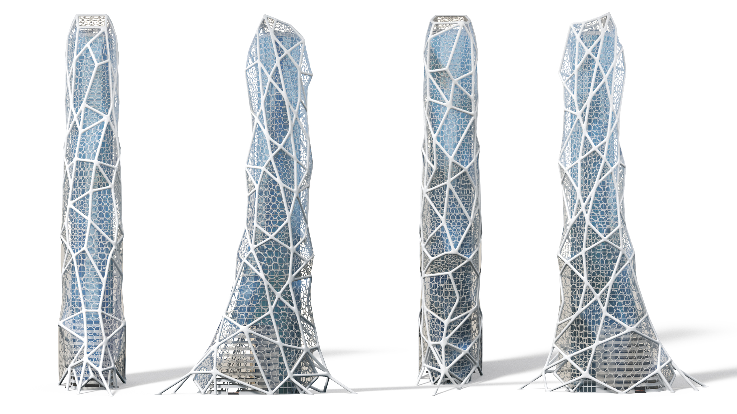 3D Futuristic Bionic Skyscraper model