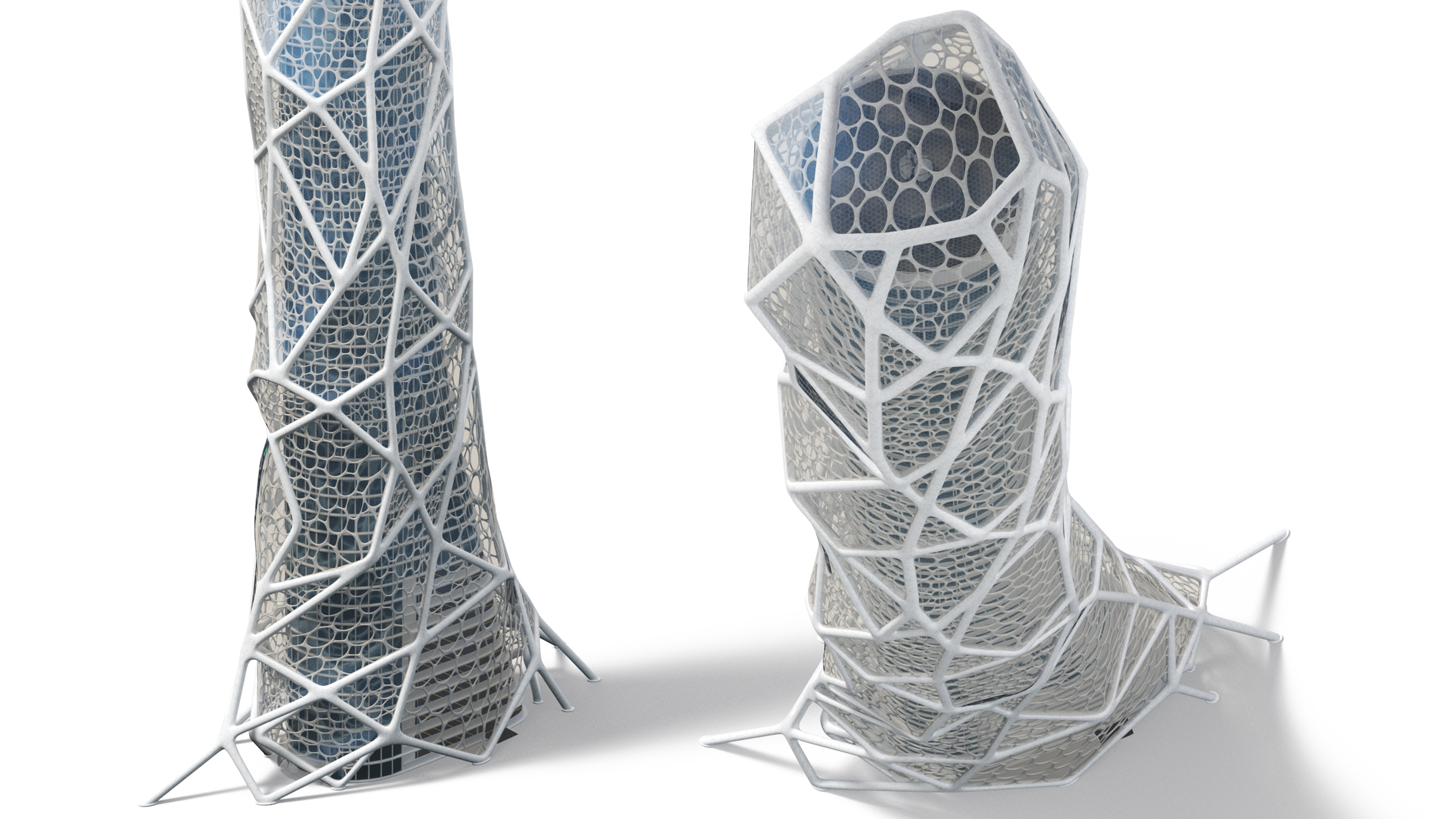 3D Futuristic Bionic Skyscraper model