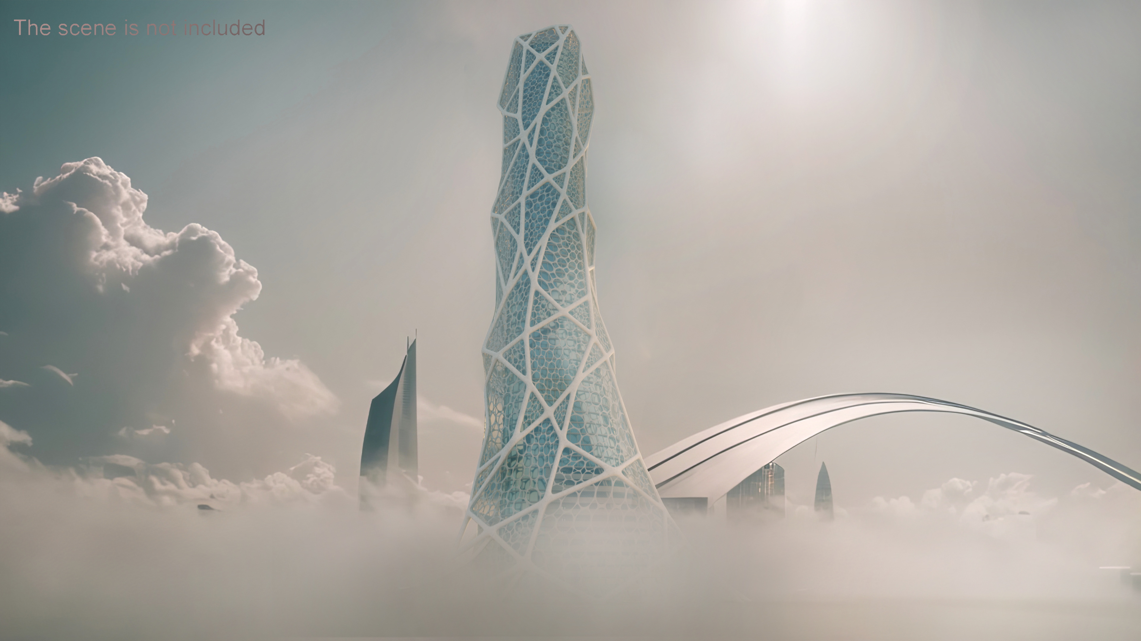 3D Futuristic Bionic Skyscraper model