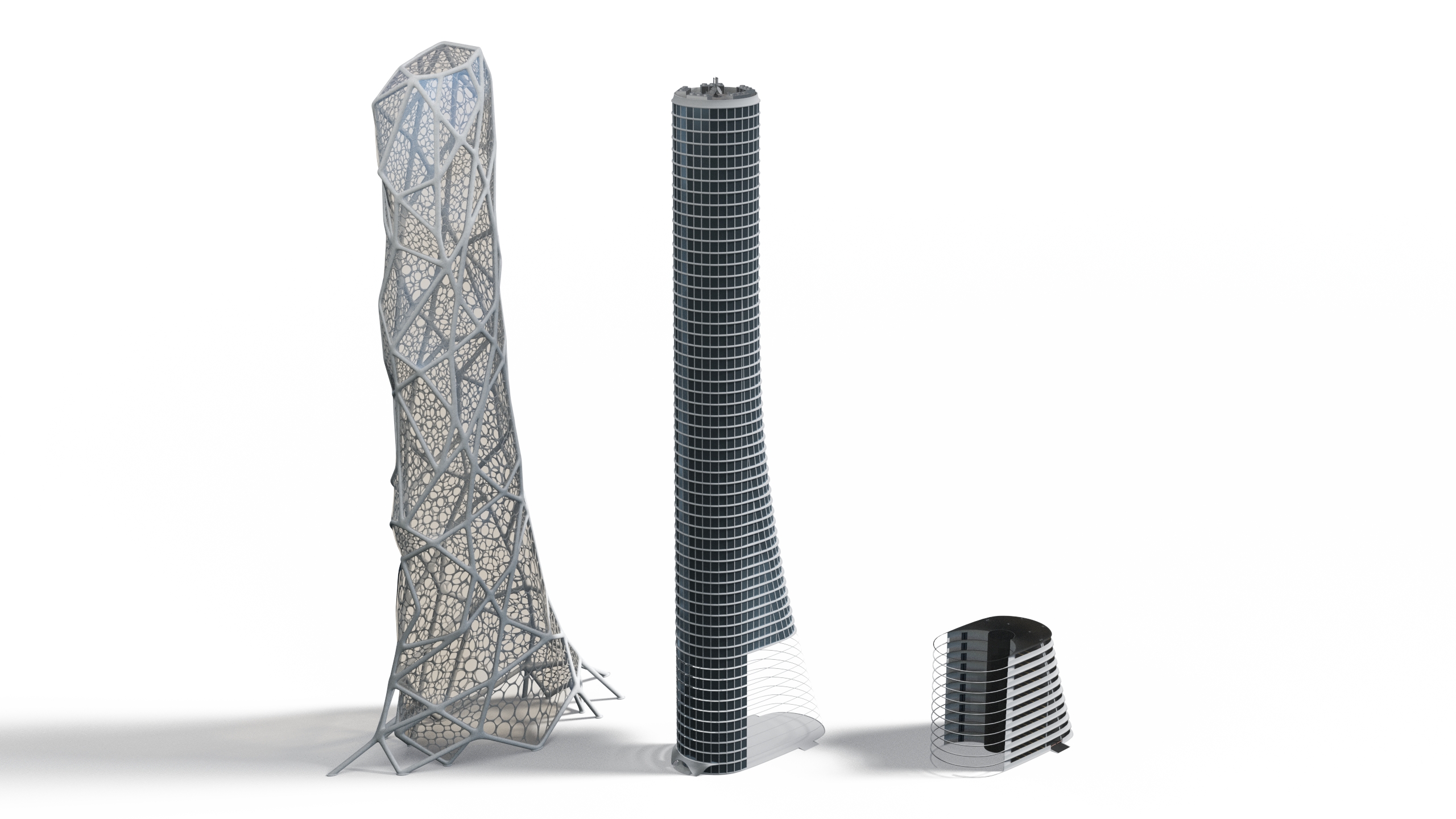 3D Futuristic Bionic Skyscraper model