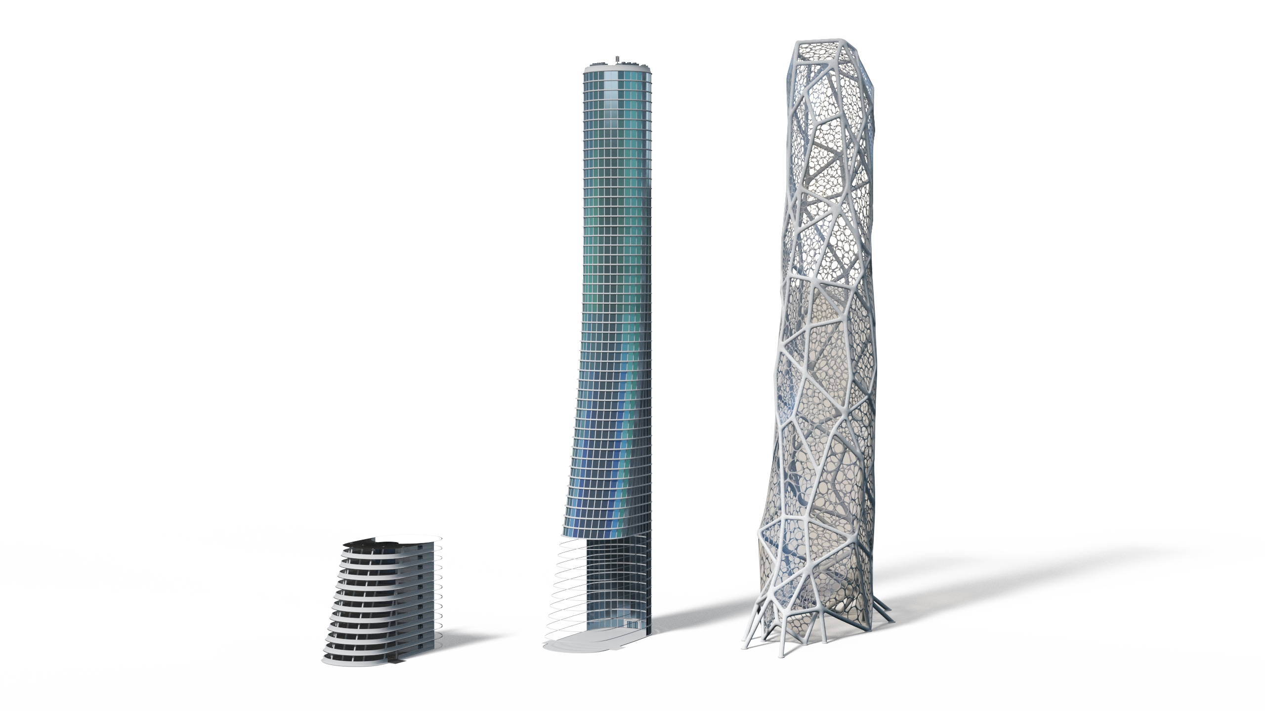 3D Futuristic Bionic Skyscraper model