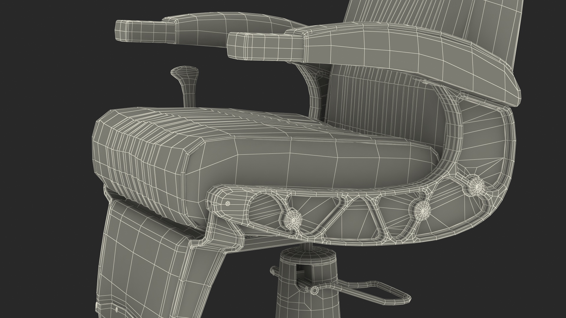3D model Vintage Barber Chair