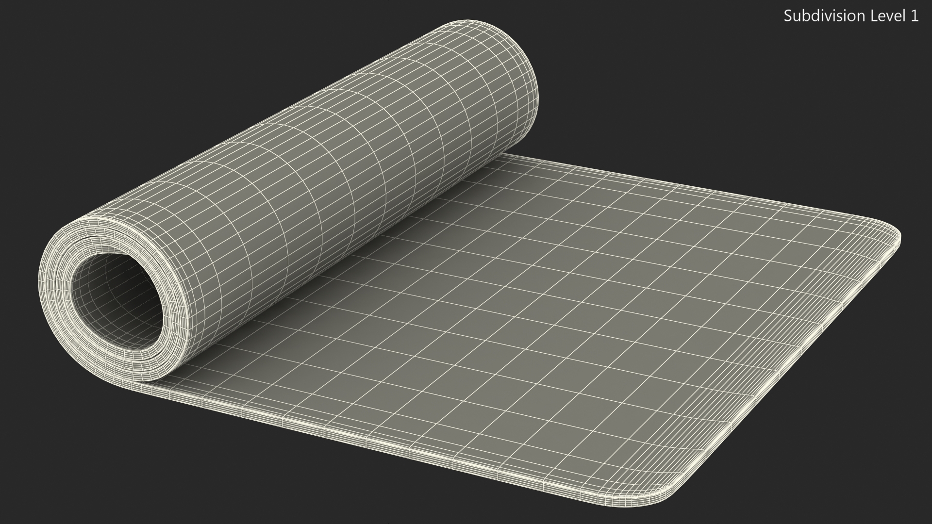 3D model Yoga Mat Rolled Camo
