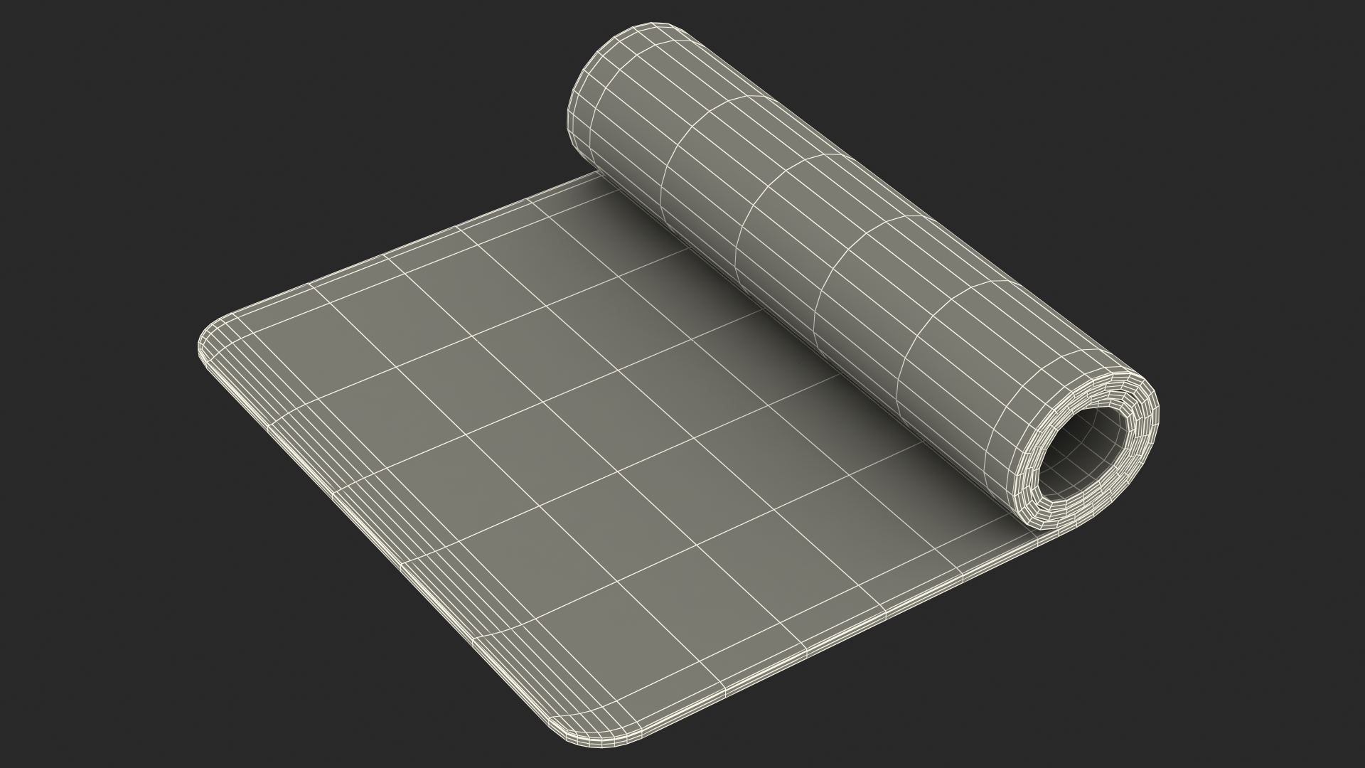 3D model Yoga Mat Rolled Camo