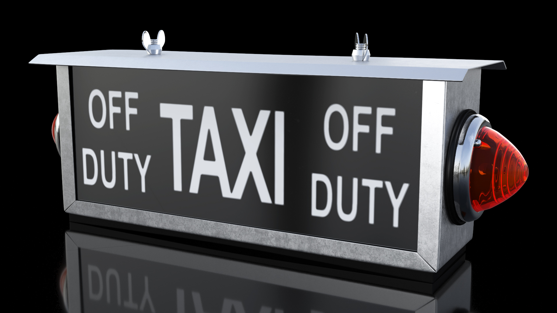 3D model Retro Taxi Sign