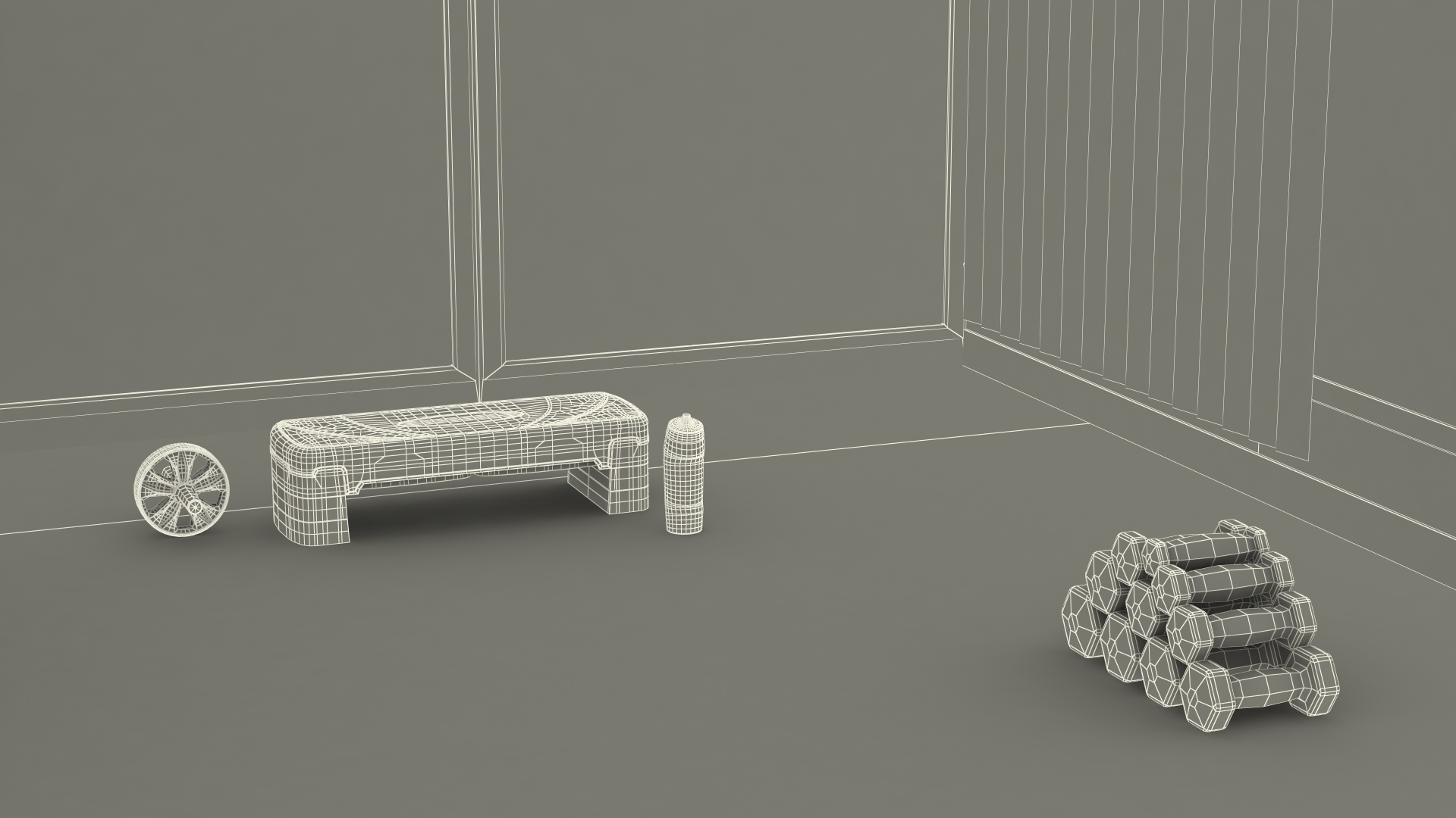 3D High-tech Gym model