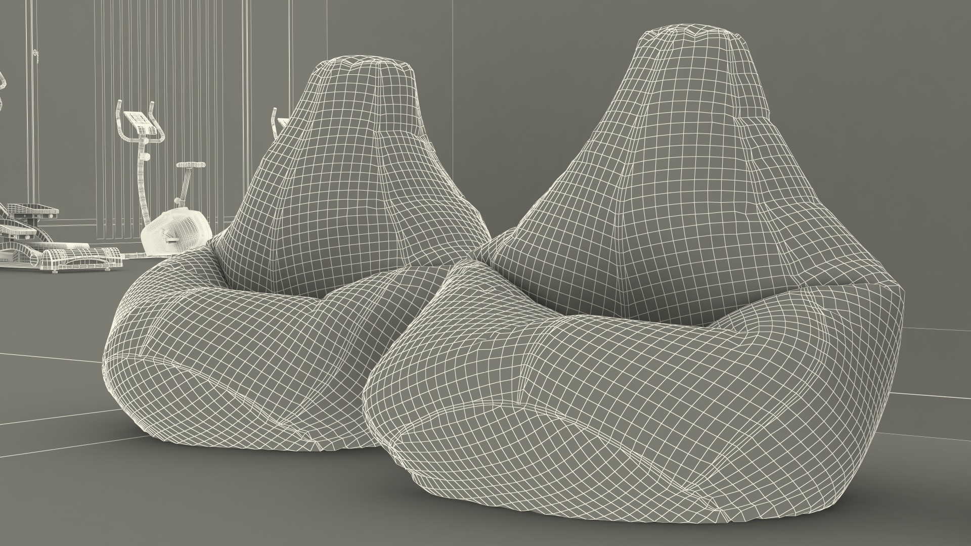 3D High-tech Gym model