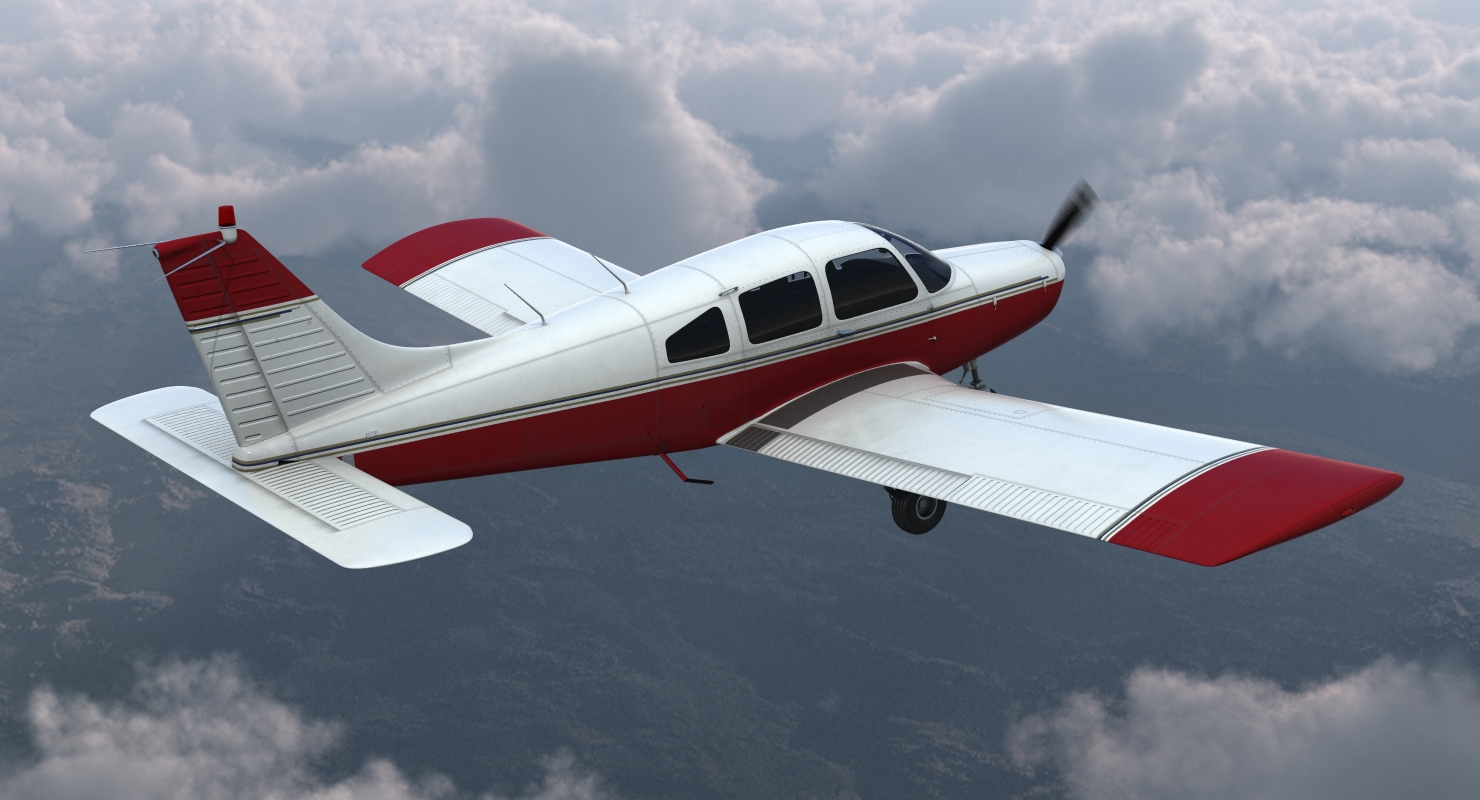 Personal Propeller Aircraft Generic Rigged 3D