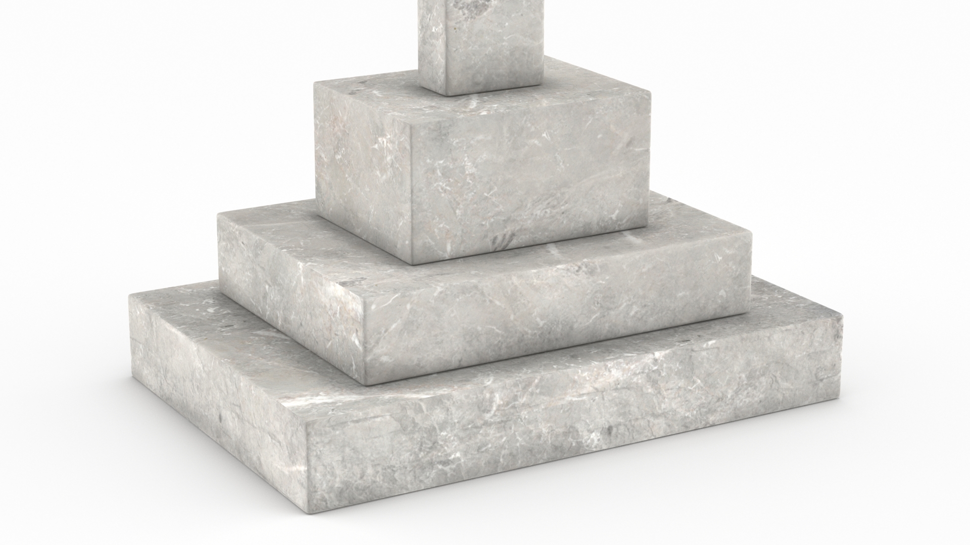 3D Marble Cross Memorial