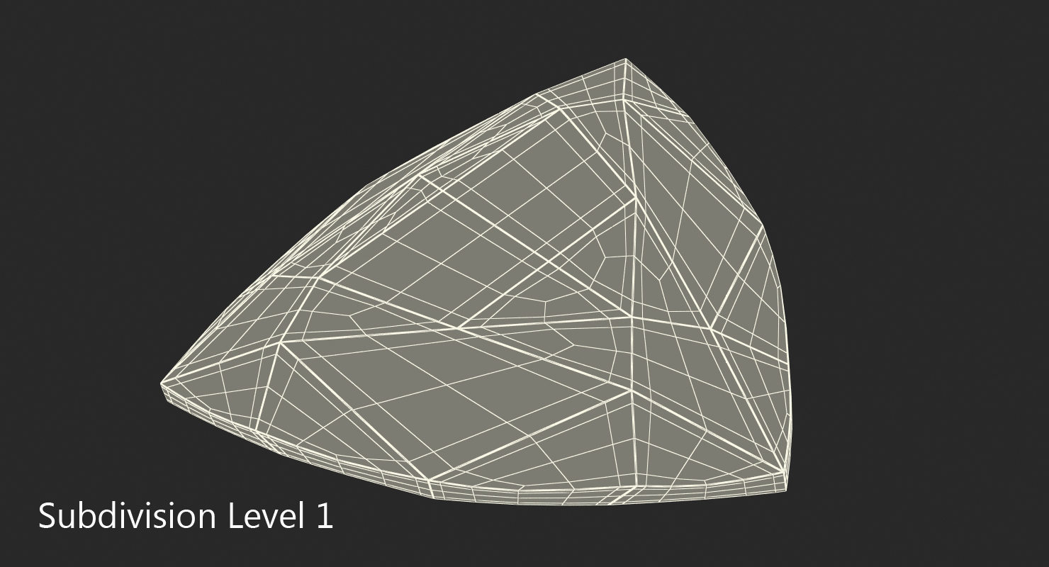 3D model Trillion Cut Diamonds Set