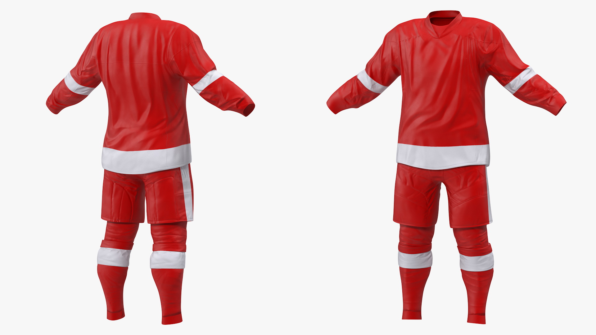 3D Hockey Clothes Red model