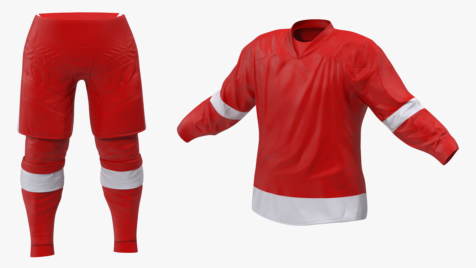 3D Hockey Clothes Red model