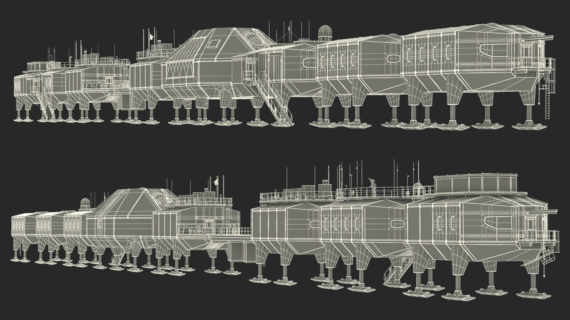 3D Halley VI Research Antarctic Station