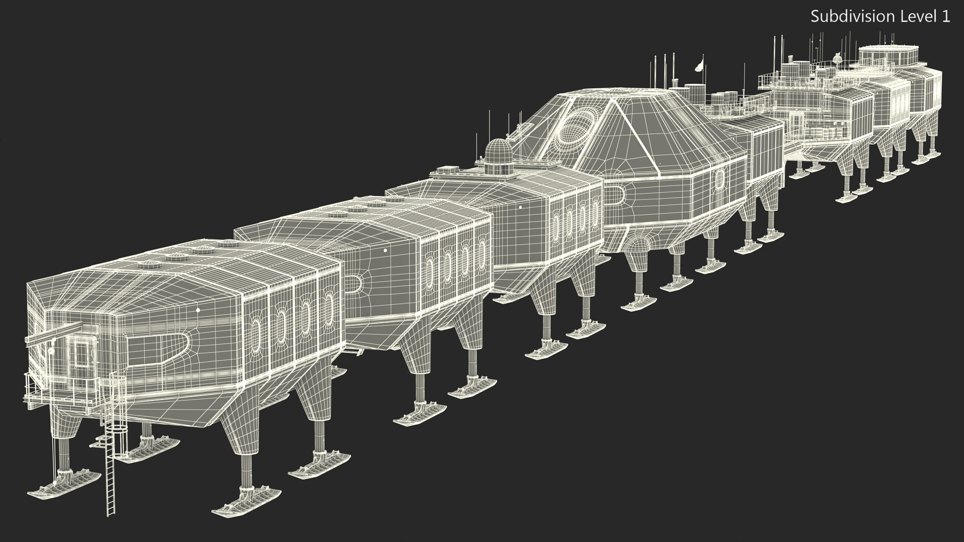 3D Halley VI Research Antarctic Station