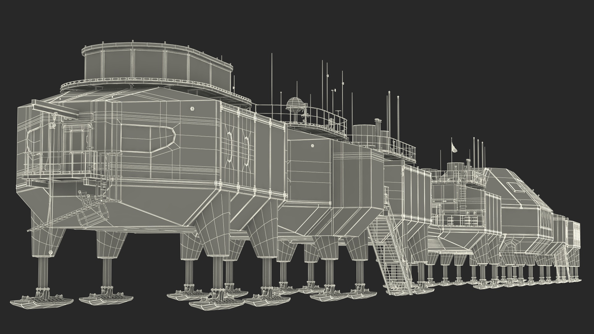 3D Halley VI Research Antarctic Station