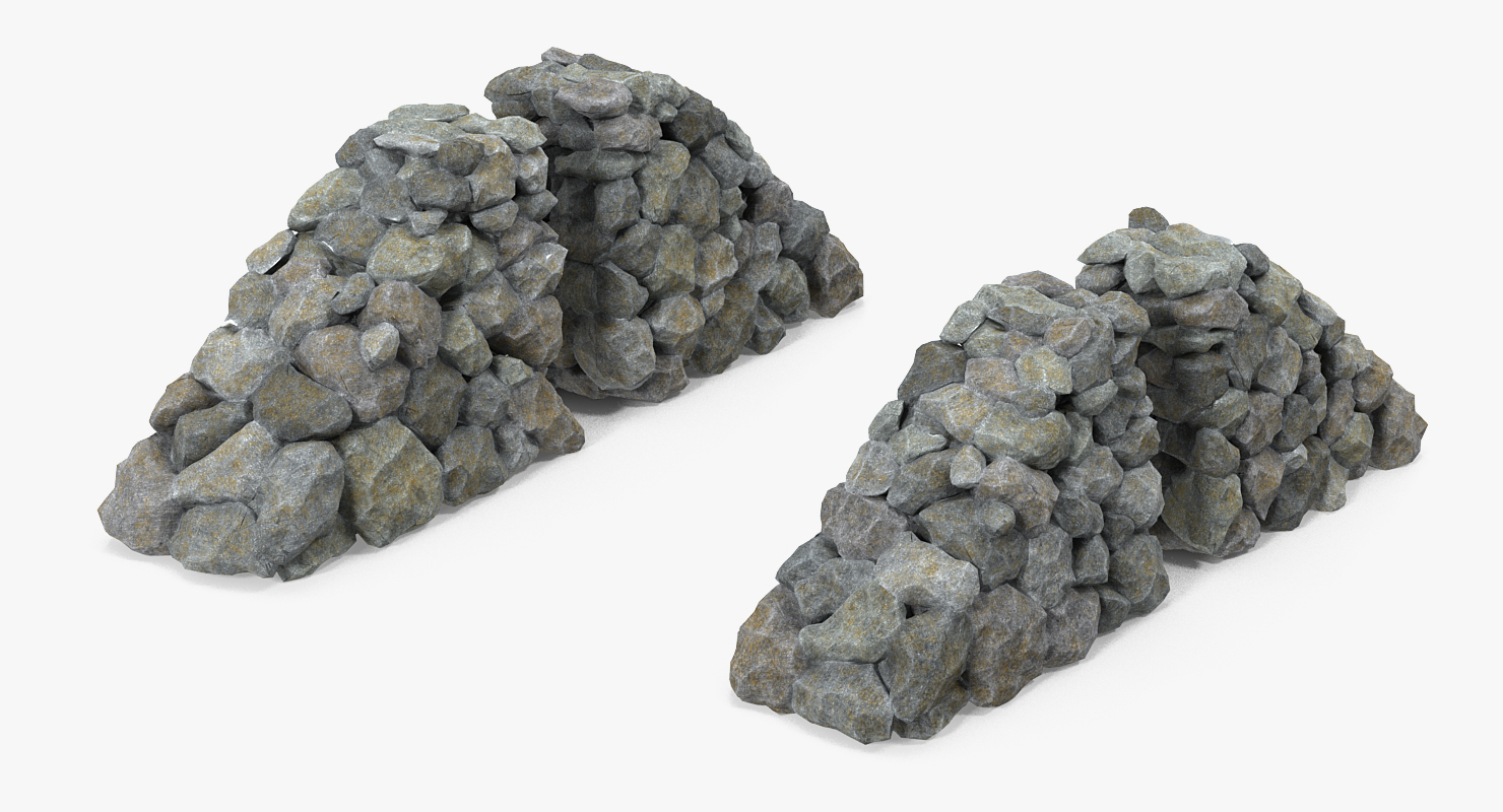 3D Vintage Masonry Stone Wall