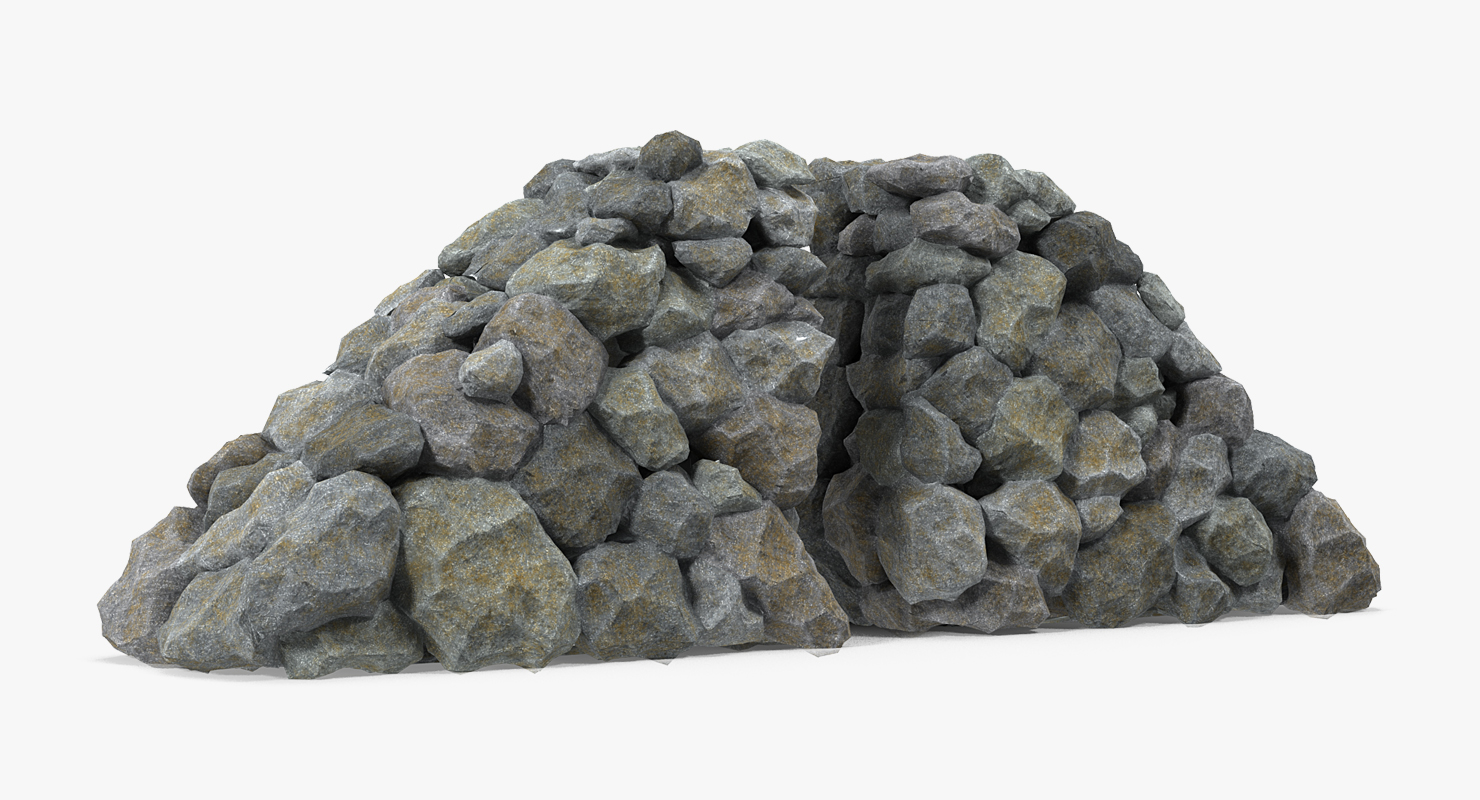 3D Vintage Masonry Stone Wall