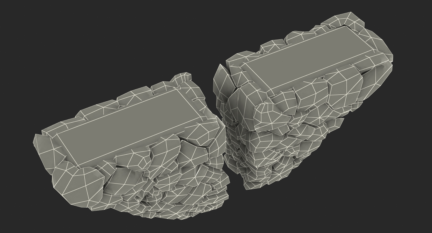 3D Vintage Masonry Stone Wall