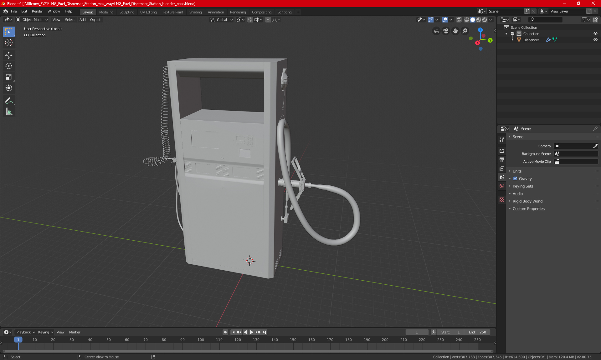 3D LNG Fuel Dispenser Station