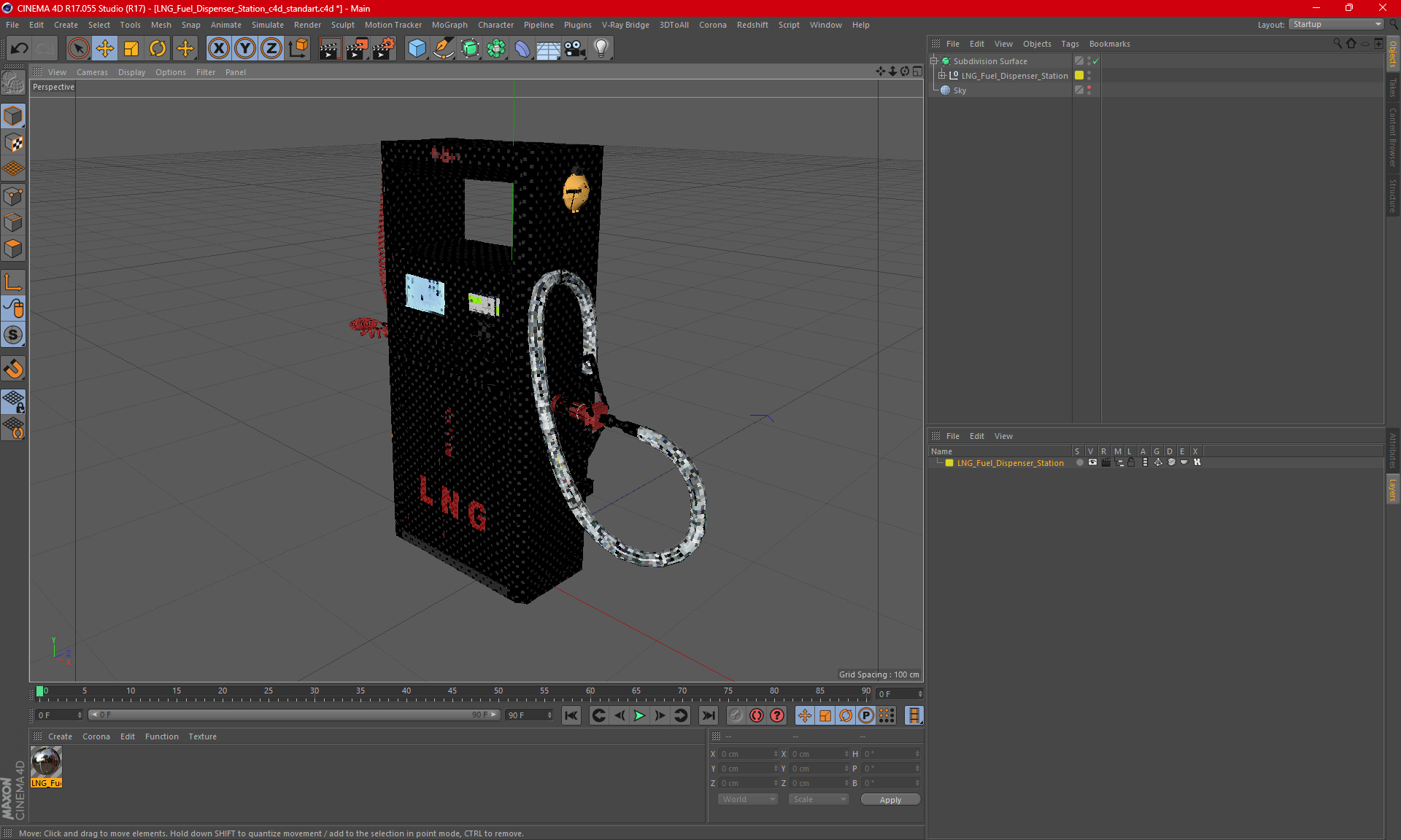 3D LNG Fuel Dispenser Station
