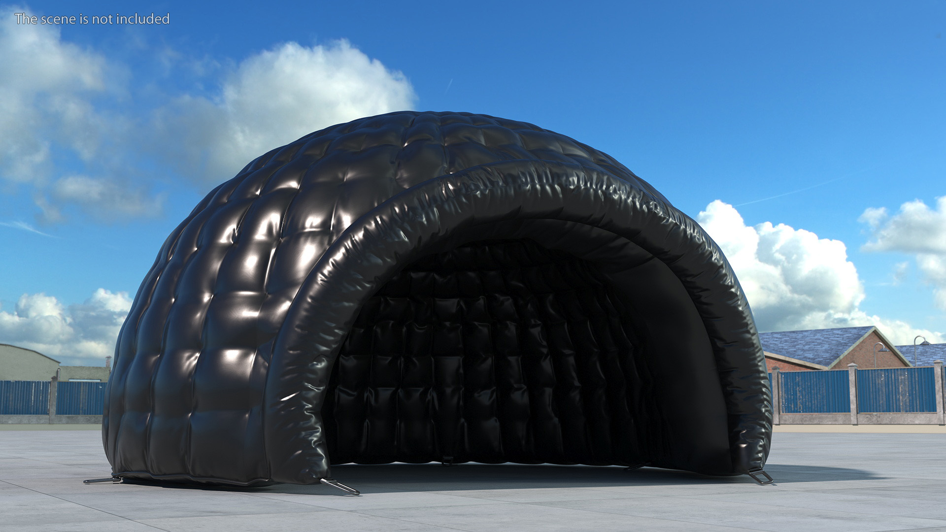 3D Inflatable Dome Tent Black