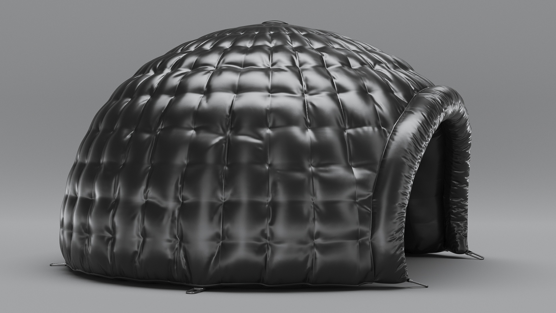 3D Inflatable Dome Tent Black