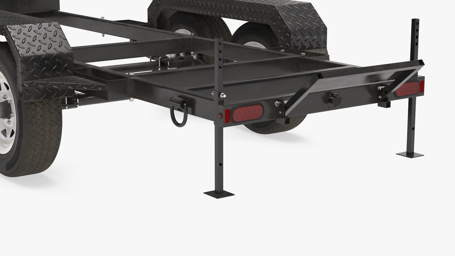 3D Heavy Duty 4 Wheel Trailer