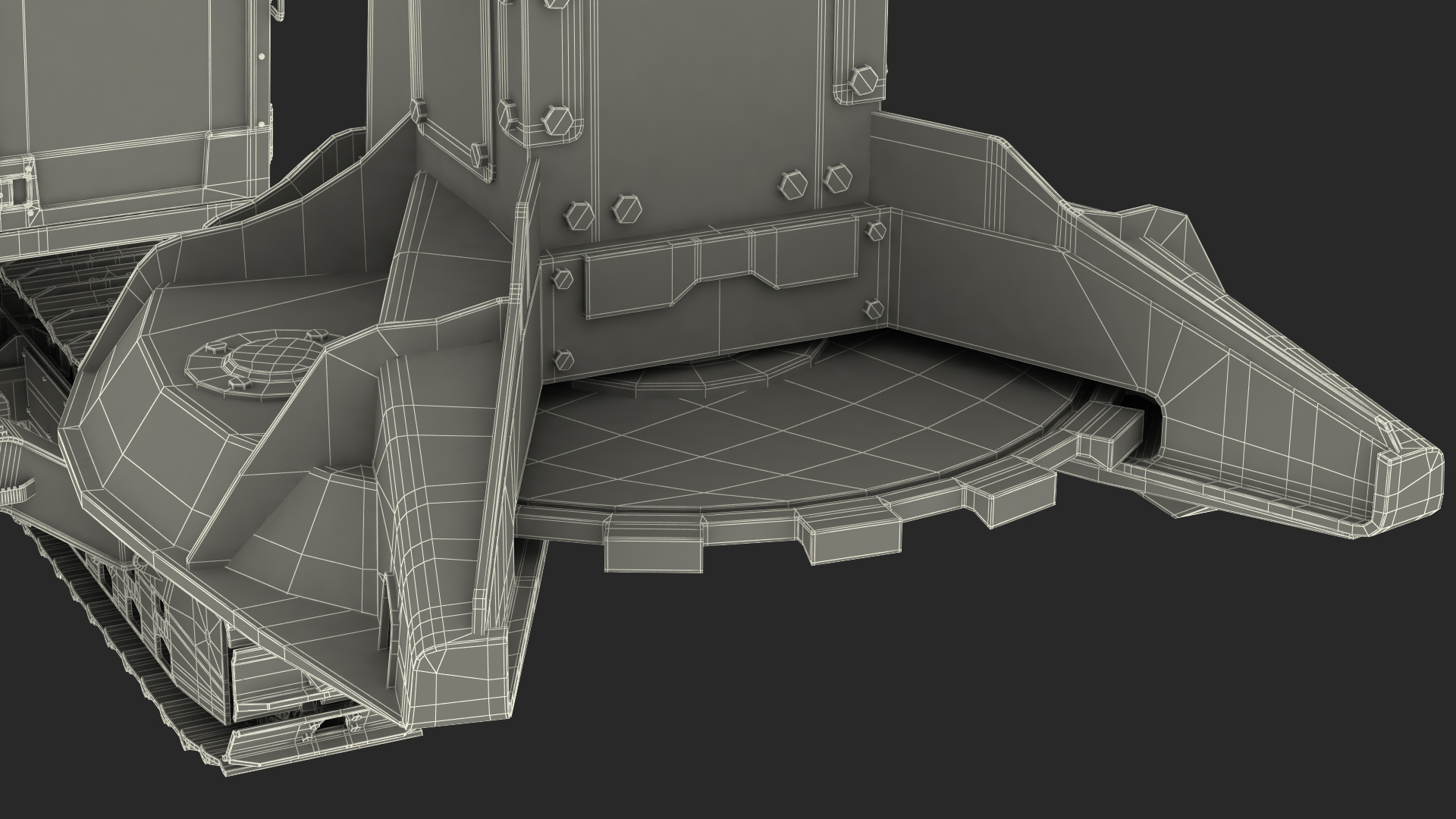 3D model Tracked Feller Buncher Dirty Rigged