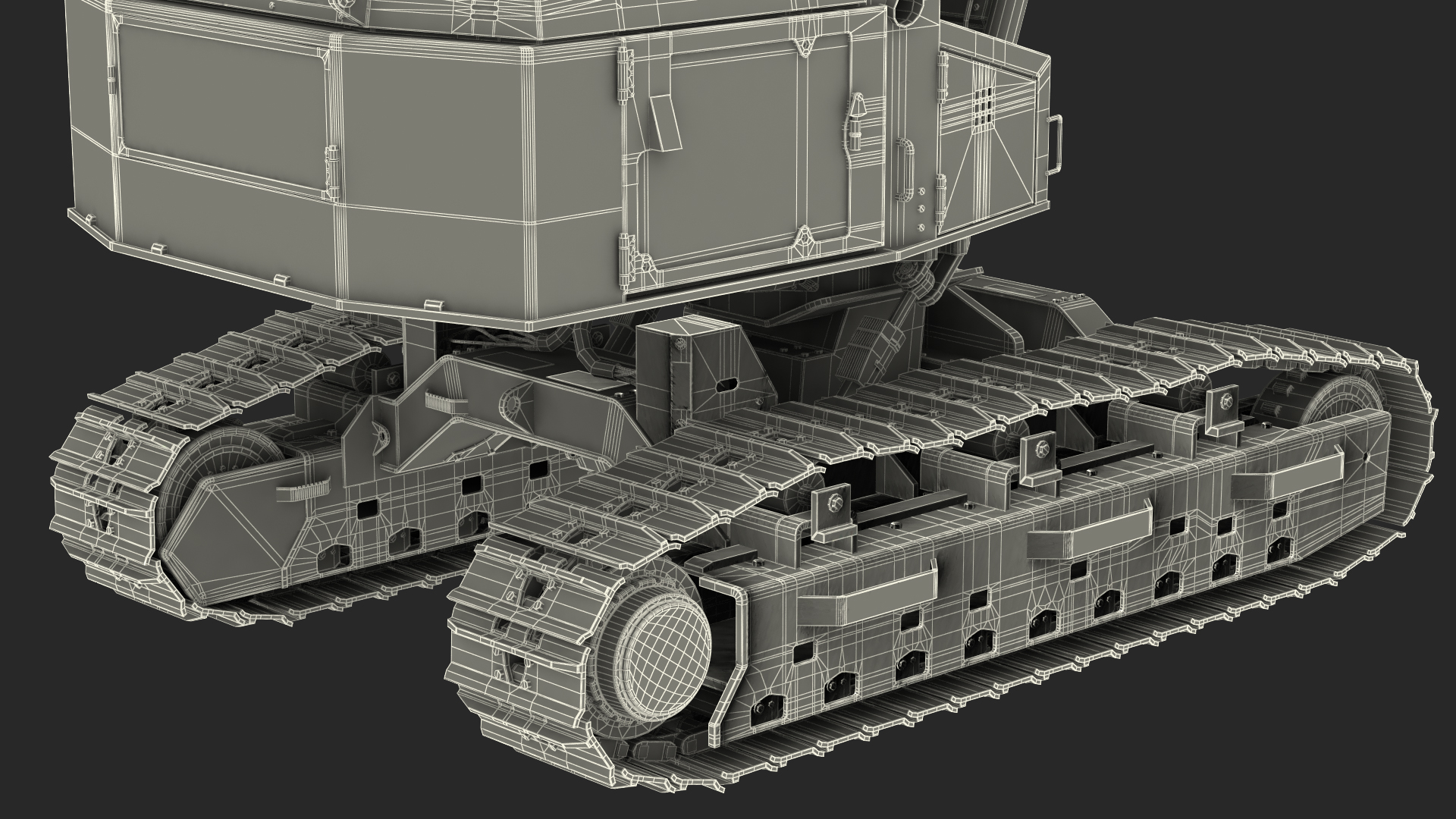 3D model Tracked Feller Buncher Dirty Rigged