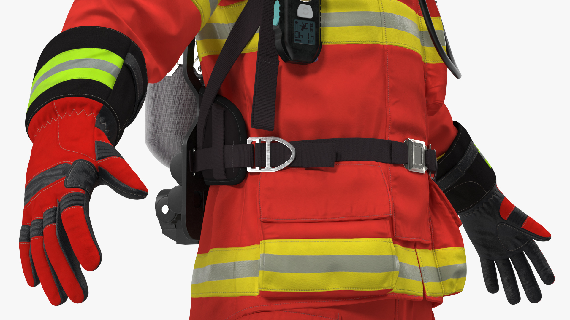 3D Firefighter Rescuer Rigged