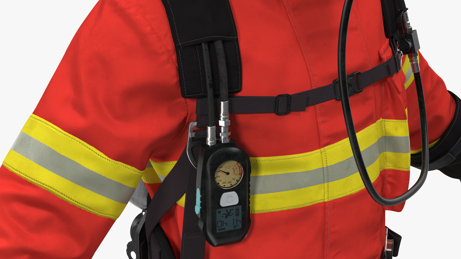 3D Firefighter Rescuer Rigged