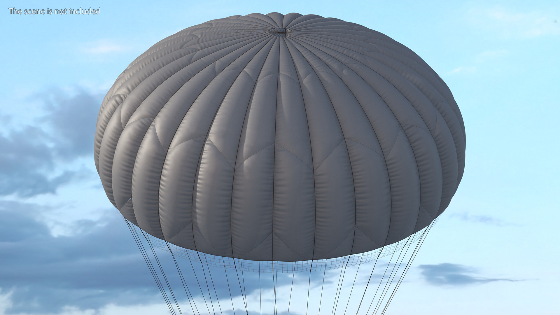 Military Pilot with Parachute 3D model