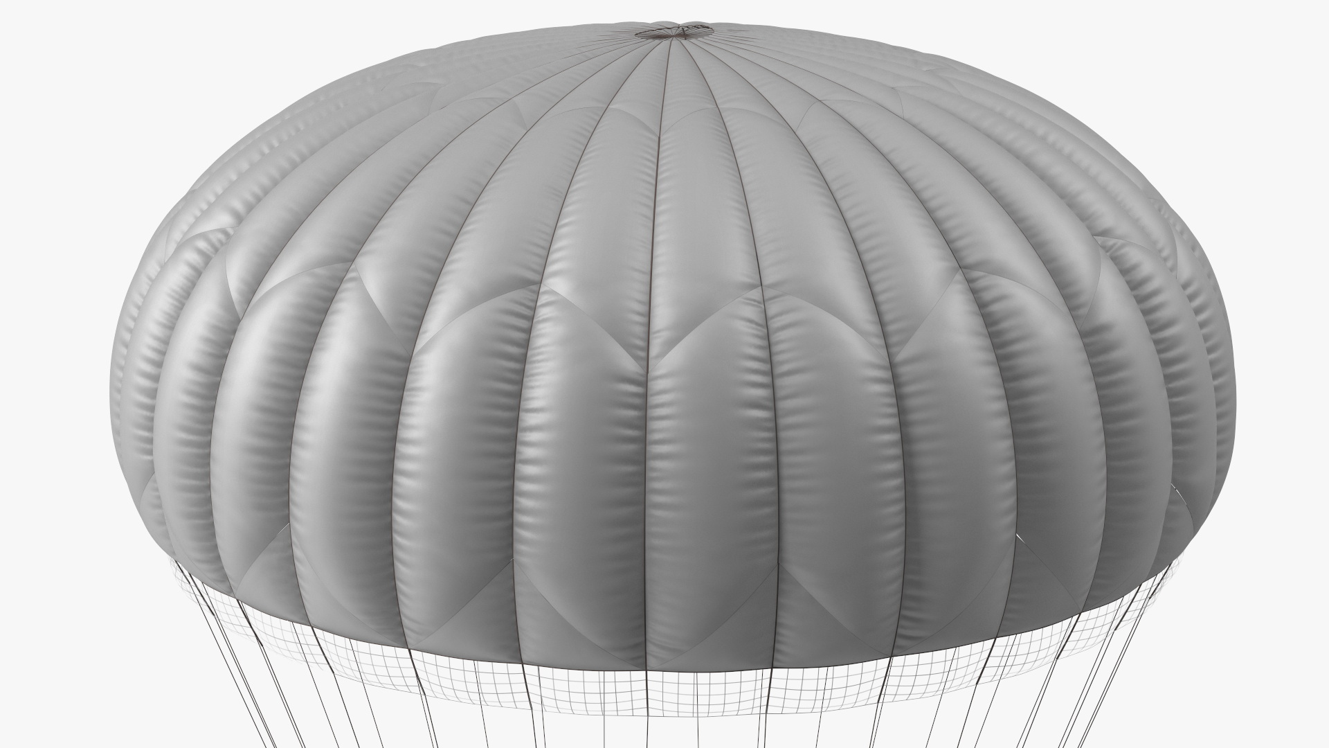 Military Pilot with Parachute 3D model