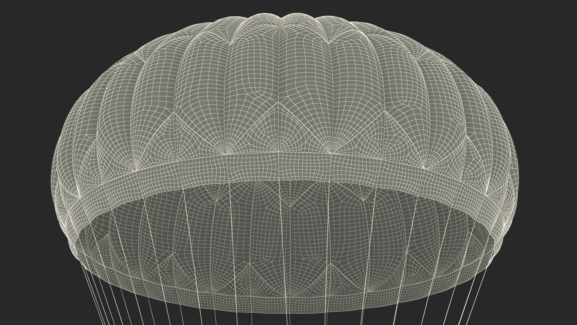 Military Pilot with Parachute 3D model