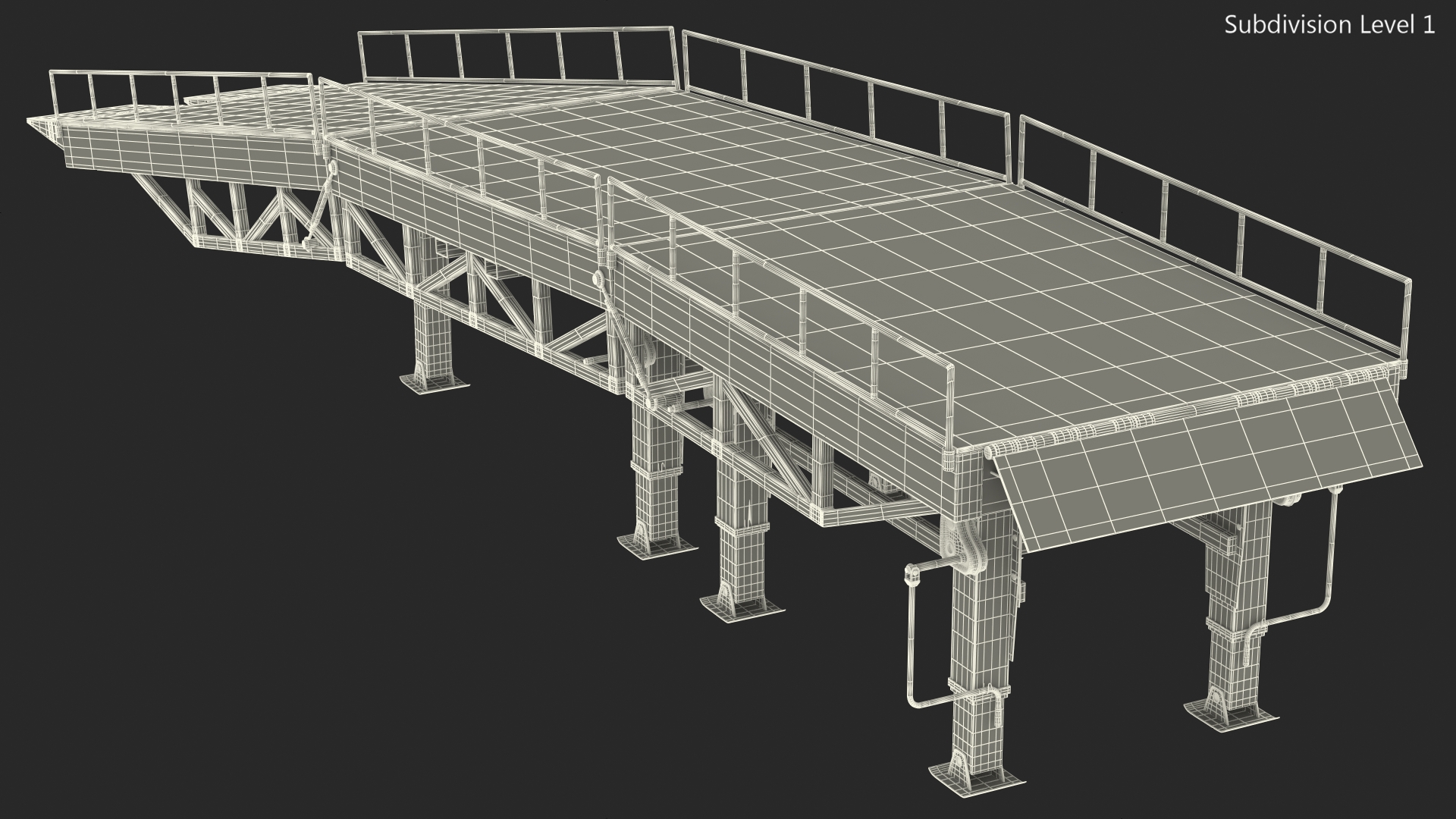 3D model Heavy Duty Portable Trailer Loading Ramp
