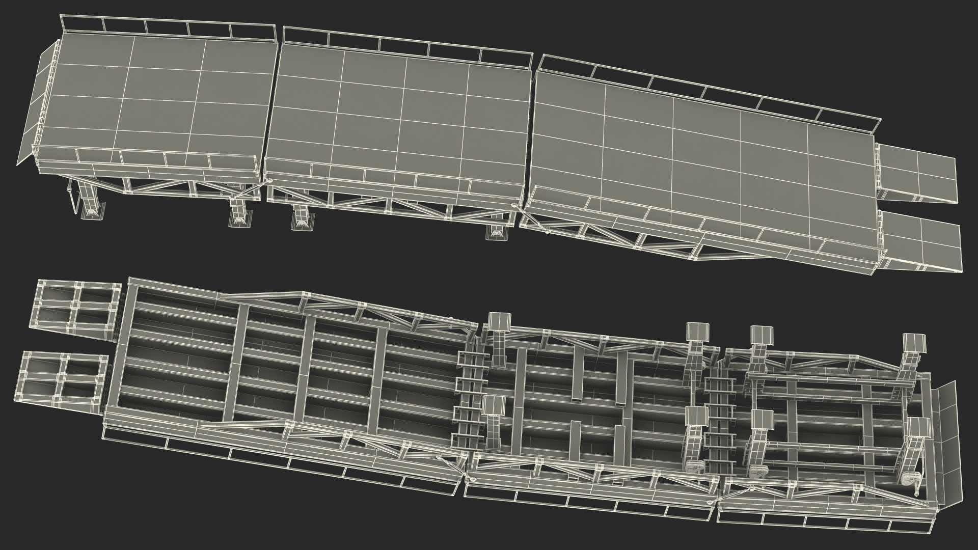 3D model Heavy Duty Portable Trailer Loading Ramp