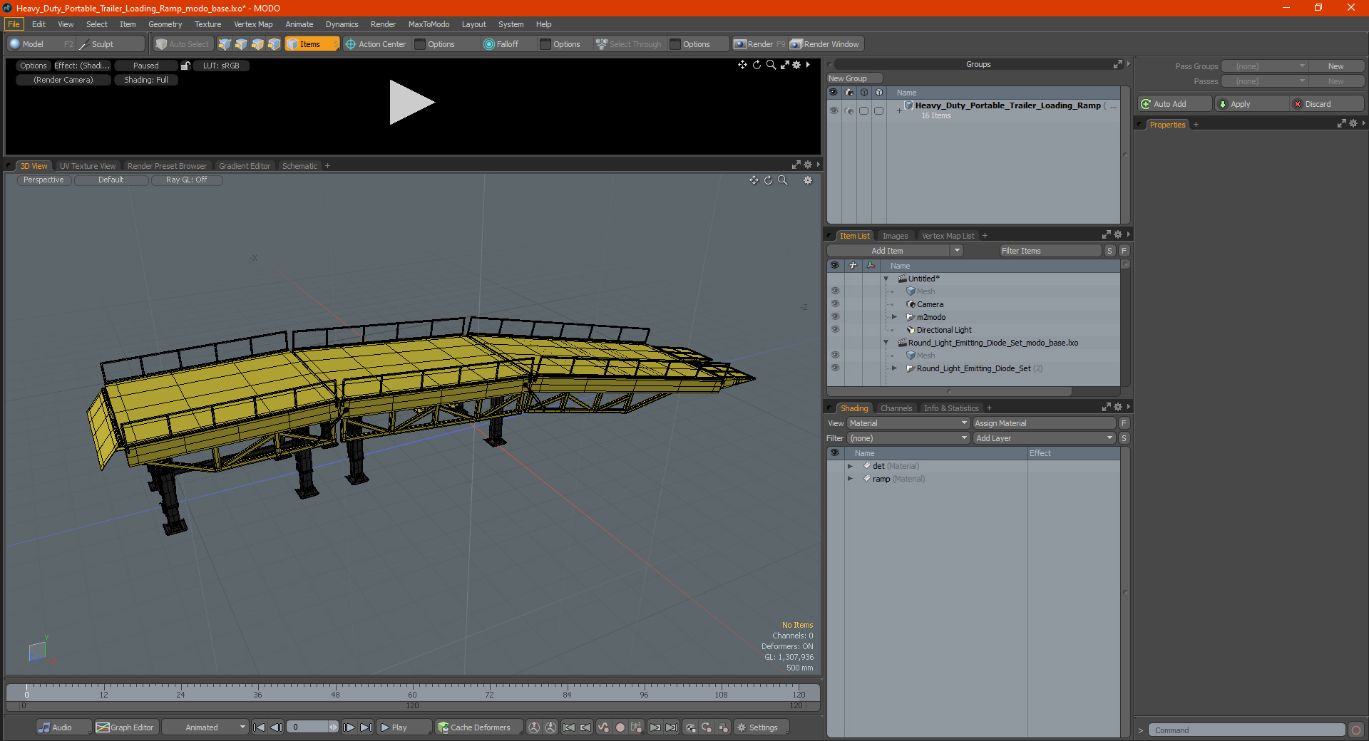 3D model Heavy Duty Portable Trailer Loading Ramp