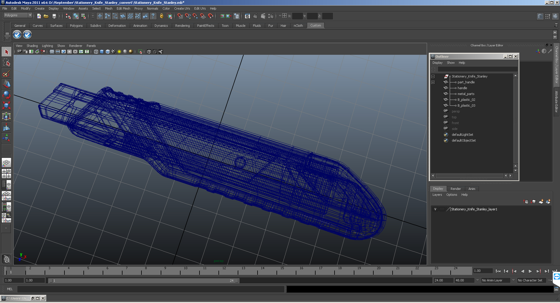 Stationery Knife Stanley 3D model