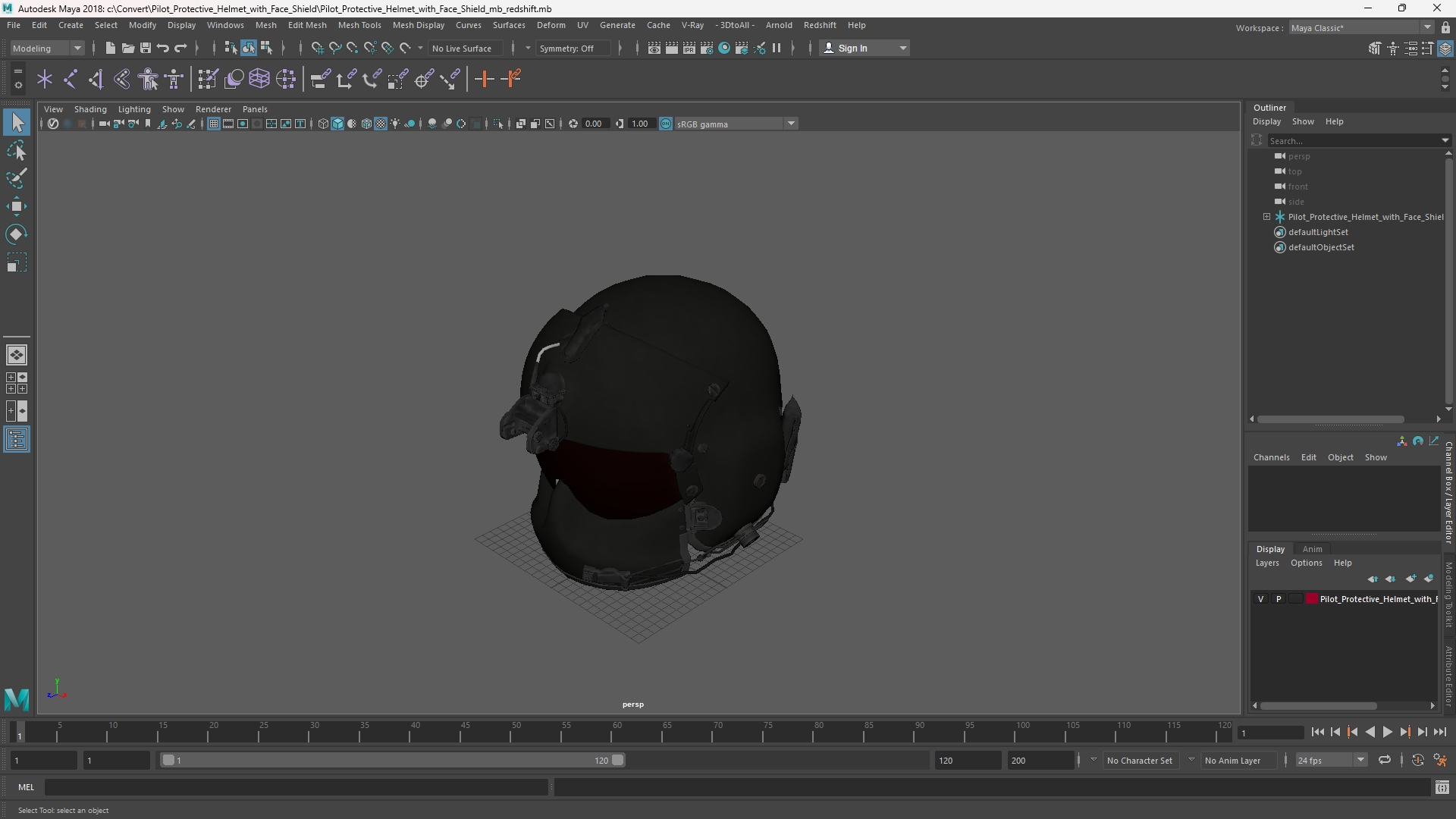 Pilot Protective Helmet with Face Shield - view 11