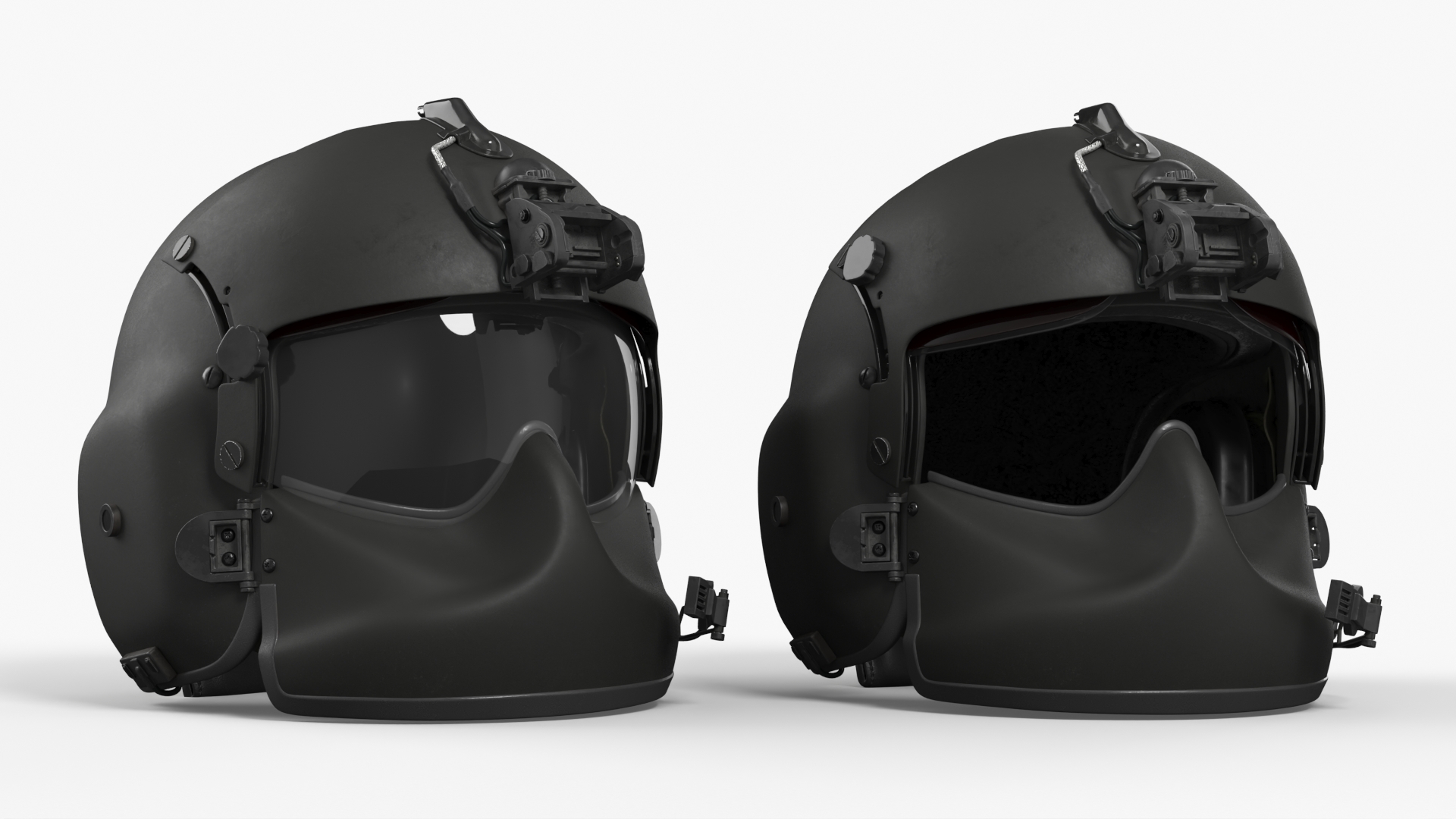 Pilot Protective Helmet with Face Shield - view 3