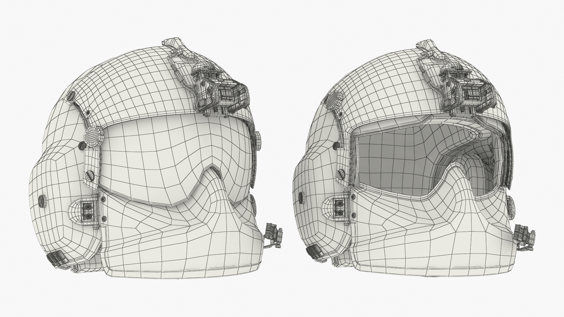 Pilot Protective Helmet with Face Shield - view 9