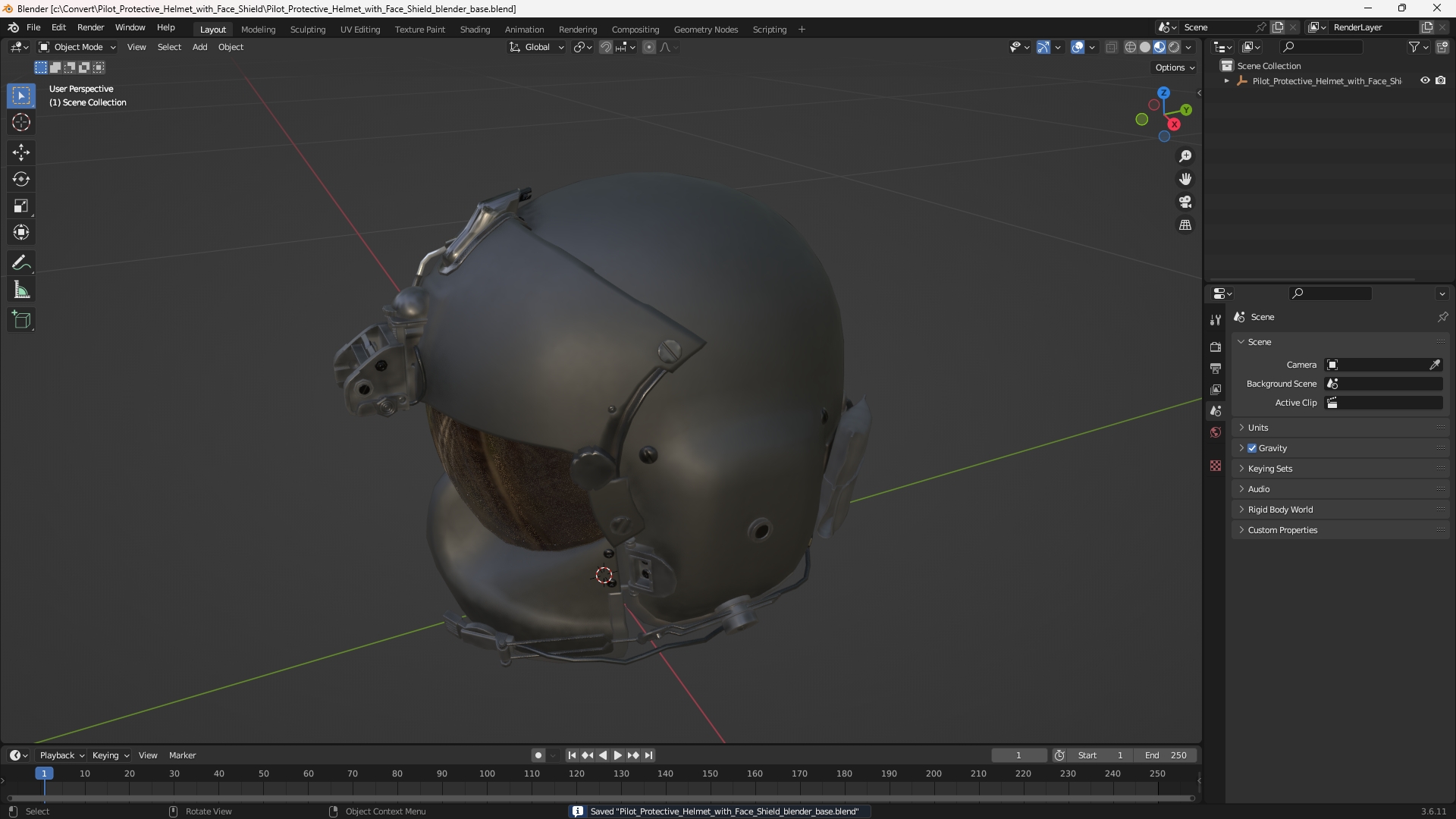 Pilot Protective Helmet with Face Shield - view 10