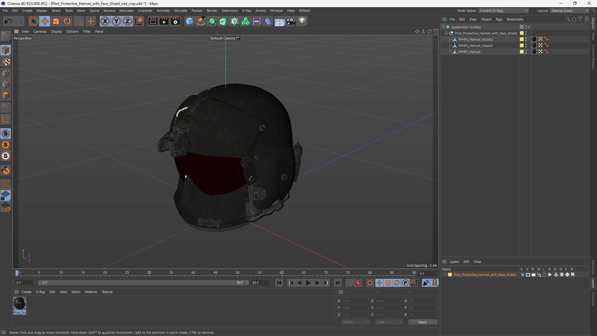 Pilot Protective Helmet with Face Shield - view 12